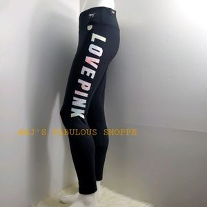 VS PINK BLING RAINBOW RHINESTONE  LEGGING NWT